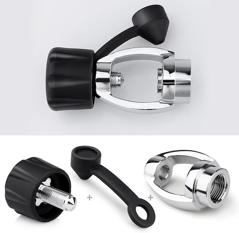 Dawitrly 250-Bar 3500PSI Chrome-Plated Brass DIN Regulator to Yoke Converter First Stage Adapter with Dust Cap for Scuba Diving Tank Regulator Parts - Image 5